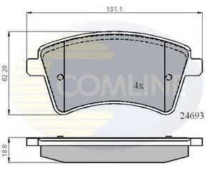 TAKAKIA ΚΑΙΝ. COMLINE CBP01707 MERCEDES-BENZ CITAN RENAULT KANGOO