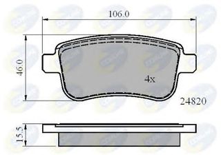 TAKAKIA ΚΑΙΝ. COMLINE CBP02014 RENAULT FLUENCE RENAULT GRAND SCENIC RENAULT MEGANE RENAULT SCENIC