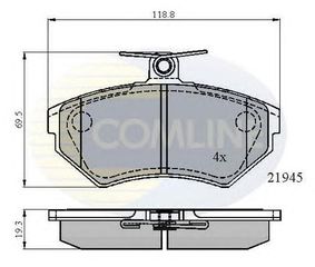 TAKAKIA ΚΑΙΝ. COMLINE CBP0736 AUDI A4 VW PASSAT