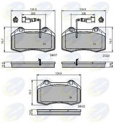 TAKAKIA ΚΑΙΝ. COMLINE CBP11703 ABARTH 500 ABARTH 500C ABARTH PUNTO ALFA ROMEO 4C