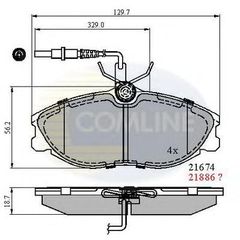 TAKAKIA ΚΑΙΝ. COMLINE CBP1340 CITROEN XSARA CITROEN ZX PEUGEOT 306 PEUGEOT 406 PEUGEOT 607