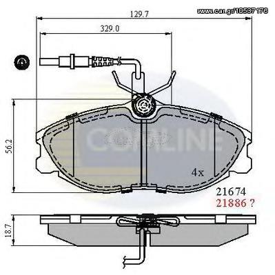 TAKAKIA ΚΑΙΝ. COMLINE CBP1340 CITROEN XSARA CITROEN ZX PEUGEOT 306 PEUGEOT 406 PEUGEOT 607