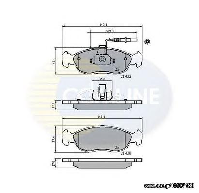 TAKAKIA ΚΑΙΝ. COMLINE CBP1570 CITROEN SAXO CITROEN XSARA PEUGEOT 106 PEUGEOT 306