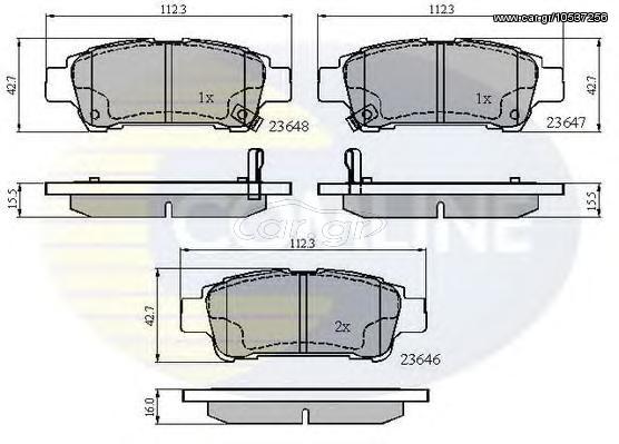 TAKAKIA ΚΑΙΝ. COMLINE CBP31133 TOYOTA AVENSIS TOYOTA PREVIA