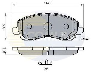 TAKAKIA ΚΑΙΝ. COMLINE CBP31256 CHRYSLER SEBRING CITROEN C4 DODGE AVENGER DODGE CALIBER JEEP COMPASS JEEP PATRIOT LANCIA FLAVIA MITSUBISHI ASX MITSUBISHI GALANT MITSUBISHI LANCER MITSUBISHI OUTLANDER 