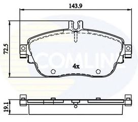 TAKAKIA ΚΑΙΝ. COMLINE CBP32208 MERCEDES-BENZ A-CLASS MERCEDES-BENZ B-CLASS MERCEDES-BENZ CLA MERCEDES-BENZ GLA-CLASS