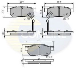 TAKAKIA ΚΑΙΝ. COMLINE CBP3242 ACURA INTEGRA HONDA ACCORD HONDA CIVIC HONDA CONCERTO HONDA CRX HONDA INTEGRA HONDA PRELUDE MG MG ROVER 200 ROVER 25 ROVER 400 ROVER 45 ROVER CABRIOLET ROVER COUPE ROVER