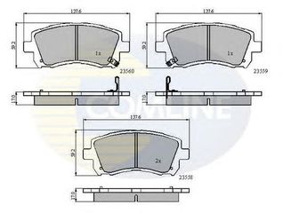 TAKAKIA ΚΑΙΝ. COMLINE CBP3722 SUBARU FORESTER SUBARU IMPREZA SUBARU LEGACY SUBARU OUTBACK