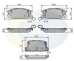 TAKAKIA ΚΑΙΝ. COMLINE CBP3756 TOYOTA MR