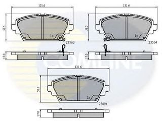 TAKAKIA ΚΑΙΝ. COMLINE CBP3802 HONDA ACCORD MG MG NISSAN ALMERA NISSAN PRIMERA