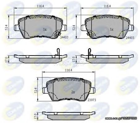 TAKAKIA ΚΑΙΝ. COMLINE CBP3984 NISSAN MICRA NISSAN NOTE OPEL AGILA SUZUKI SPLASH SUZUKI SWIFT