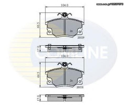 TAKAKIA ΚΑΙΝ. COMLINE CBP4137 ABARTH RITMO ALFA ROMEO 145 ALFA ROMEO 146 ALFA ROMEO 155 ALFA ROMEO SPIDER AUTOBIANCHI Y10 FIAT ARGENTA FIAT BARCHETTA FIAT PANDA FIAT PUNTO FIAT REGATA FIAT RITMO FIAT