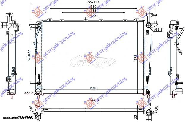 ΨΥΓΕΙΟ 2,4 ΒΕΝΖ. (67x48) Μ/A ΚΑΙΝ. GBG 25310-2P700 KIA  SORENTO 10-16