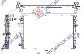 ΨΥΓΕΙΟ 2.0 T.D Μ/Α (71x47) ΚΑΙΝ. GBG 7EO121253A VW  TRANSPORTER (T5) 10-15