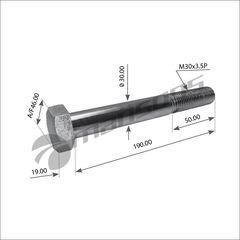 ΒΙΔΑ Μ30 ΓΑΛΒΑΝΙΖΕ MANSONS ΜΗΚΟΥΣ 190mm [σκληρότητα 8.8] [Τιμή ΜΕ ΦΠΑ]