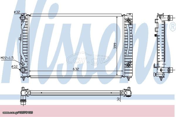 ΨΥΓΕΙΟ AUDI A 4 1,6-1,8 AT 96- ΚΑΙΝ. NISSENS 60499 AUDI A4 AUDI A6 VW PASSAT