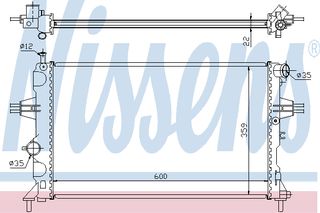 ΨΥΓΕΙΟ OP ASTRA G 1,6-1,8 98- ΚΑΙΝ. NISSENS 630041 OPEL ASTRA OPEL ZAFIRA