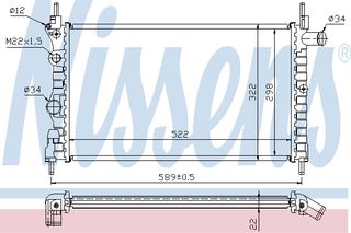 ΨΥΓΕΙΟ  KADETT 1,3-1,4   (89-) ΚΑΙΝ. NISSENS 63050A OPEL KADETT