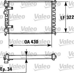 ΨΥΓΕΙΟ ΝΕΡΟΥ VW POLO IV 94-99 ΚΑΙΝ. VALEO 730946 IVECO EuroTrakker SEAT CORDOBA SEAT IBIZA VW POLO