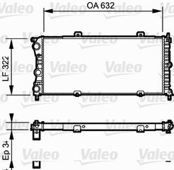 ΨΥΓΕΙΟ ΝΕΡΟΥ PUNTO TD 93-99 ΚΑΙΝ. VALEO 730981 FIAT PUNTO