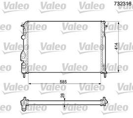 ΨΥΓΕΙΟ ΝΕΡΟΥ MEGANE, SCENIC  1 ΚΑΙΝ. VALEO 732316 RENAULT MEGANE RENAULT SCENIC