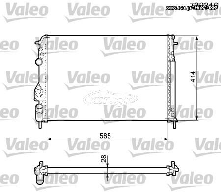 ΨΥΓΕΙΟ ΝΕΡΟΥ MEGANE, SCENIC  1 ΚΑΙΝ. VALEO 732316 RENAULT MEGANE RENAULT SCENIC