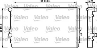 ΨΥΓΕΙΟ ΝΕΡΟΥ TOLEDO 1.9D 00- ΚΑΙΝ. VALEO 732867 SEAT LEON SEAT TOLEDO VW BORA VW GOLF