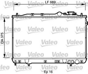 ΨΥΓΕΙΟ ΝΕΡΟΥ LANTRA 1.6 90-93 ΚΑΙΝ. VALEO 734256 HYUNDAI LANTRA