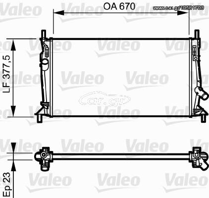 ΨΥΓ.ΝΕΡΟΥ FOCUS C-MAX 1.6 03- ΚΑΙΝ. VALEO 734320 FORD C-MAX FORD FOCUS MAZDA 3 VOLVO C30 VOLVO S40 VOLVO V50