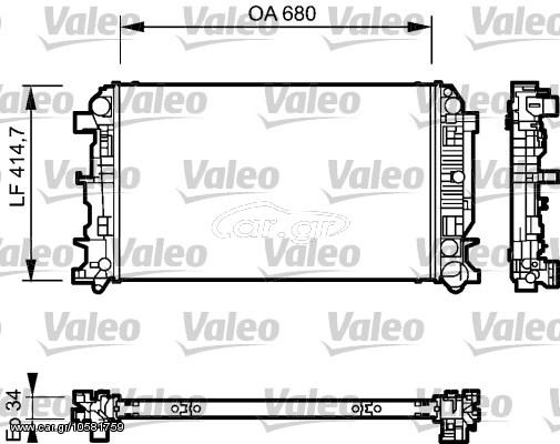 ΨΥΓΕΙΟ ΝΕΡΟΥ SPRINTER 2.2D 06- ΚΑΙΝ. VALEO 735089 MERCEDES-BENZ SPRINTER