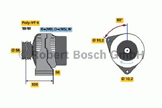 ANAK.ΑΛΤΕΡΝ SPRINTER 2.3/2.9D ΚΑΙΝ. BOSCH 0986040180090 MERCEDES-BENZ G-CLASS MERCEDES-BENZ SPRINTER MERCEDES-BENZ UNIMOG MERCEDES-BENZ VARIO PUCH G-MODELL