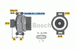 ANAK.ΔΥΝΑΜΟ SCANIA 100AH ΚΑΙΝ. BOSCH 0986047820090 SCANIA P,G,R,T SINOTRUK (CNHTC) STEYR