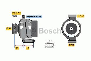 ALTERNATOR MINI COOPER S ΚΑΙΝ. BOSCH 0986080610090 MINI MINI