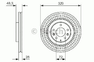 ΔΙΣΚ.ΕΜ.MAZDA CX7 320MM ΚΑΙΝ. BOSCH 0986479795 MAZDA CX-7 MAZDA CX-9