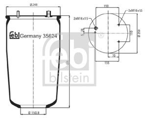 ΑΕΡΟΦΟΥΣΚΕΣ ΚΑΙΝ. FEBI BILSTEIN 35624 DAF 65 DAF 75 DAF 85 DAF 95 DAF CF DAF F DAF LF DAF XF