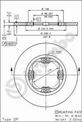 ΔΙΣΚΟI ΦΡΕΝΩΝ ALFAROMEO SUD ΚΑΙΝ. BREMBO 08216210 ALFA ROMEO ALFASUD