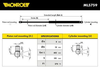 ΑΜΟΡΤ.ΠΑΓΚΑΖ.HYUNDAI GETZ ΚΑΙΝ. MONROE ML5759 HYUNDAI GETZ