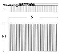 ΦΙΛΤΡΟ ΑΕΡΟΣ PUNTO 55,60 ΚΑΙΝ. CHAMPION U647606 FIAT CINQUECENTO FIAT PUNTO FIAT SEICENTO LANCIA Y