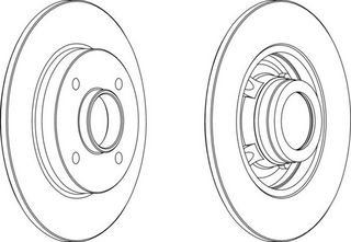 ΣΕΤ ΔΙΣΚΟΙ ΦΡ.ΟΠ.C4/P307 ΚΑΙΝ. FERODO DDF1523 CITROEN C4 PEUGEOT 307