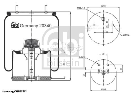 ΑΕΡΟΦΟΥΣΚΕΣ ΚΑΙΝ. FEBI BILSTEIN 20340