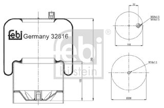  ΑΕΡΟΦΟΥΣΚΑ ΚΑΙΝ. FEBI BILSTEIN 32816 MERCEDES-BENZ ACTROS MERCEDES-BENZ ATEGO MERCEDES-BENZ AXOR MERCEDES-BENZ ECONIC