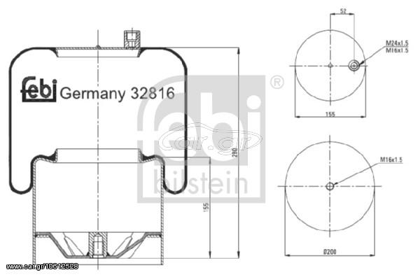 ΑΕΡΟΦΟΥΣΚΑ ΚΑΙΝ. FEBI BILSTEIN 32816 MERCEDES-BENZ ACTROS MERCEDES-BENZ ATEGO MERCEDES-BENZ AXOR MERCEDES-BENZ ECONIC