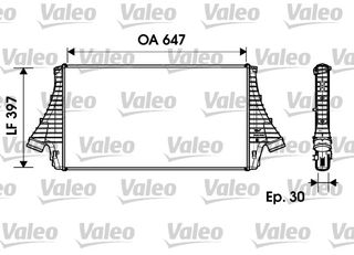 INTERCOOLER SAAB 9-3 1.8T 07- ΚΑΙΝ. VALEO 817729 HYUNDAI GRAND OPEL SIGNUM OPEL VECTRA SAAB 9-3