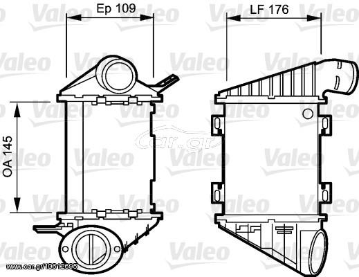 INTERCOOLER VW VENTO 1.9TDI ΚΑΙΝ. VALEO 817764 VW GOLF VW VENTO