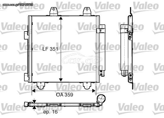 ΣΥΜΠΥΚΝΩΤΗΣ A/C AYGO,C1,P107 ΚΑΙΝ. VALEO 818013 CITROEN C1 PEUGEOT 107 TOYOTA AYGO