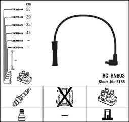 ΣΕΤ ΜΠΟΥΖΟΚ.CLIO 1.1/1.2 ΚΑΙΝ. NGK 8185 RENAULT CLIO RENAULT KANGOO RENAULT MEGANE RENAULT TWINGO