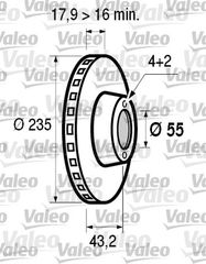 ΣΕΤ ΔΙΣΚΟΙ ΦΡΕΝ.YARIS 1.0/1.3 ΚΑΙΝ. VALEO 186587 TOYOTA YARIS