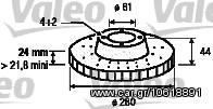 ΣΕΤ ΔΙΣΚΟΙ ΦΡΕΝ.MEGANE 1.4 98- ΚΑΙΝ. VALEO 186655 RENAULT CLIO RENAULT KANGOO RENAULT LAGUNA RENAULT MEGANE RENAULT SCENIC RENAULT TWINGO RENAULT WIND