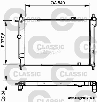 ΨΥΓ.ΝΕΡ.CLASSIC ASTRA F 91-98 ΚΑΙΝ. VALEO 230993 OPEL ASTRA