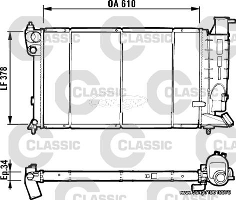 ΨΥΓ.ΝΕΡΟΥ CLASSIC CITR.ZX 1.9D ΚΑΙΝ. VALEO 231176 CITROEN ZX PEUGEOT 106 PEUGEOT 306